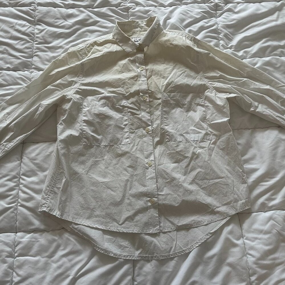 FRANK AND OAK – WHITE COTTON SHIRT